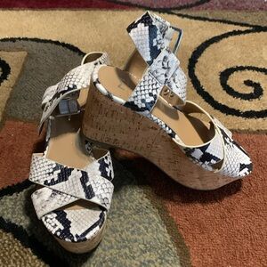 Marc Fisher Snakeskin Platform Sandals